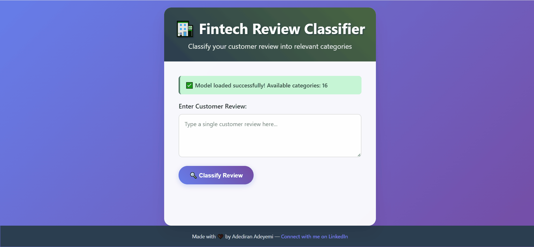 NLP Review Classification